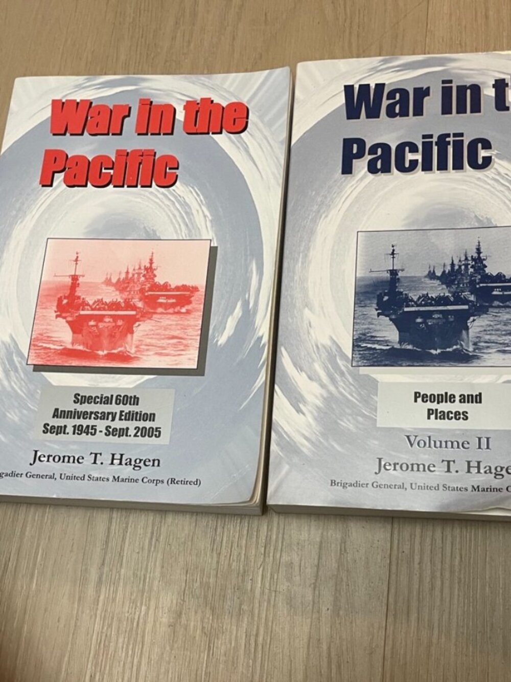 War In The Pacific 60th Anniversary Volume I & II General Jerome T Hagen SIGNED